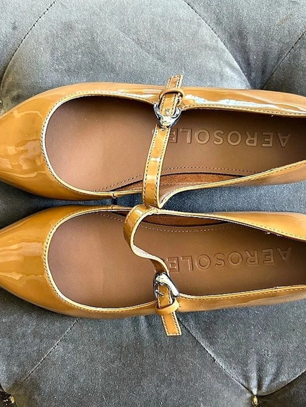 Aerosoles Paylor Mary Jane Flat Pointed-Toe Flats in Brown